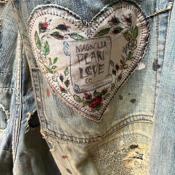 RARE Magnolia Pearl Patchwork Boyfriend Jeans - Picture 6 of 17